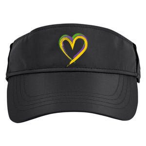 Mardi Gras Hearts Cute Funny Love Mardi Gras Festival Heart Adult Drive Performance Visor