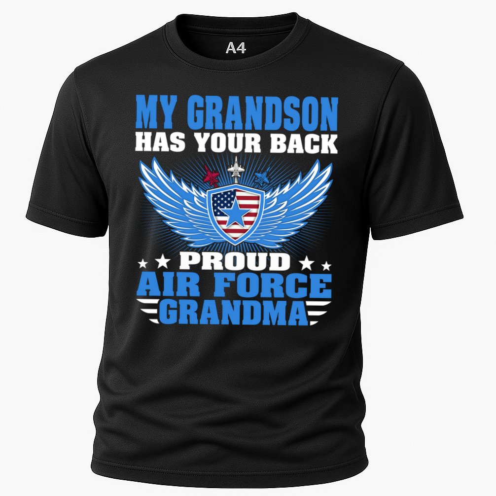 My Grandson Has Your Back Proud Air Force Grandma Military Cool Gift Performance Shirt