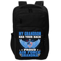 My Grandson Has Your Back Proud Air Force Grandma Military Cool Gift Impact Tech Backpack