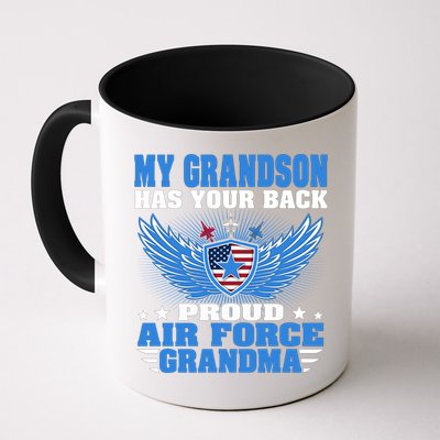 My Grandson Has Your Back Proud Air Force Grandma Military Cool Gift Mug