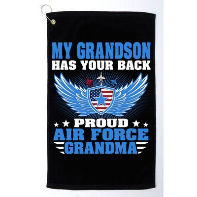 My Grandson Has Your Back Proud Air Force Grandma Military Cool Gift Golf Towel