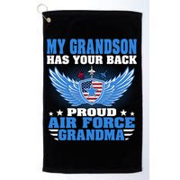 My Grandson Has Your Back Proud Air Force Grandma Military Cool Gift Golf Towel
