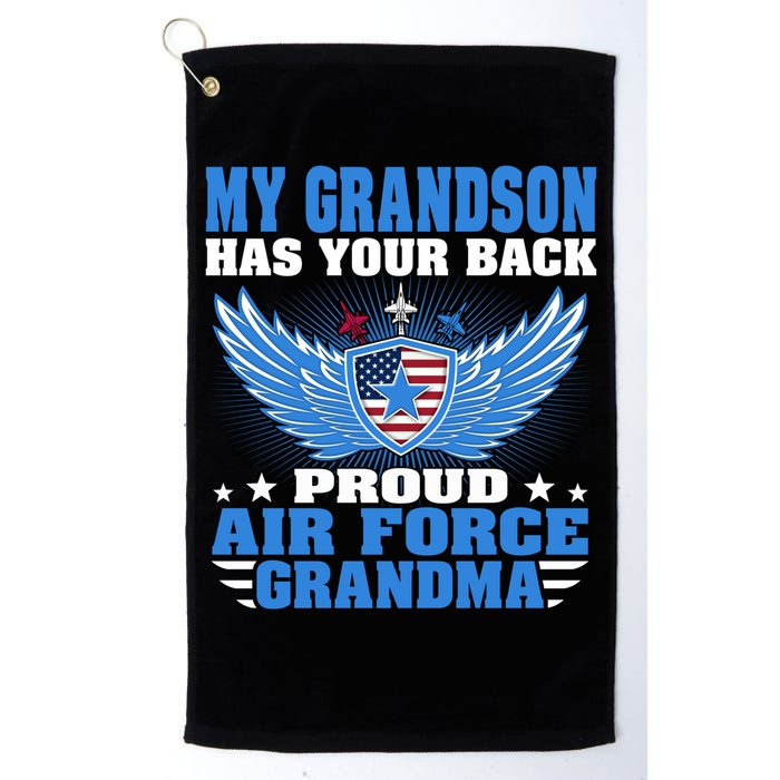 My Grandson Has Your Back Proud Air Force Grandma Military Cool Gift Golf Towel