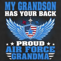 My Grandson Has Your Back Proud Air Force Grandma Military Cool Gift Golf Towel