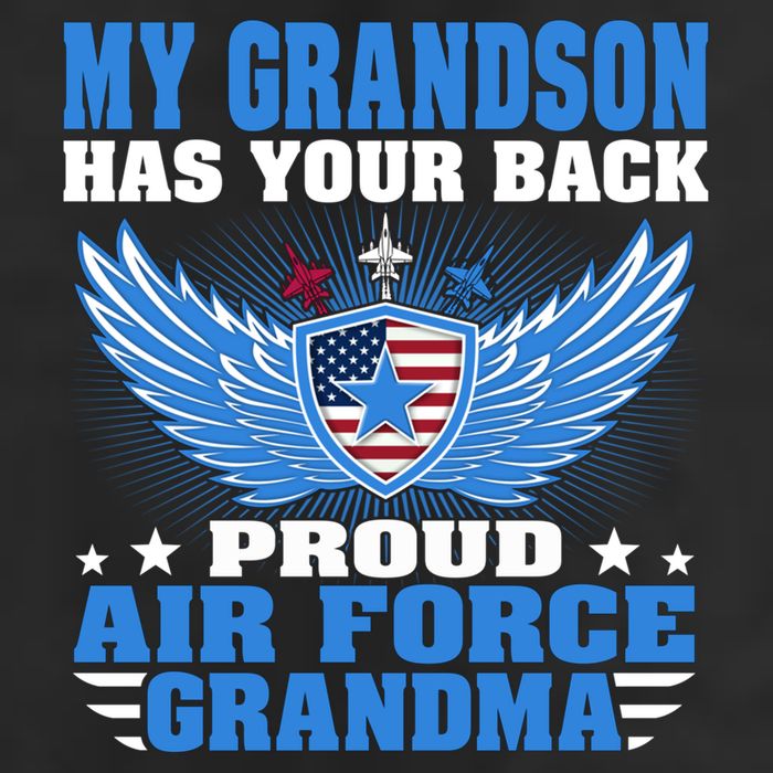 My Grandson Has Your Back Proud Air Force Grandma Military Cool Gift Golf Towel