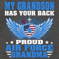 My Grandson Has Your Back Proud Air Force Grandma Military Cool Gift Vector Backpack