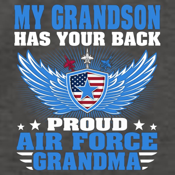 My Grandson Has Your Back Proud Air Force Grandma Military Cool Gift Vector Backpack