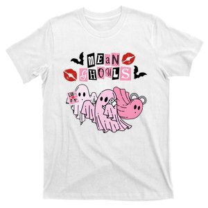 Mean Ghouls Halloween Ghost Cute Pink Funny T-Shirt