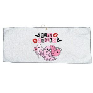 Mean Ghouls Halloween Ghost Cute Pink Funny Large Microfiber Waffle Golf Towel