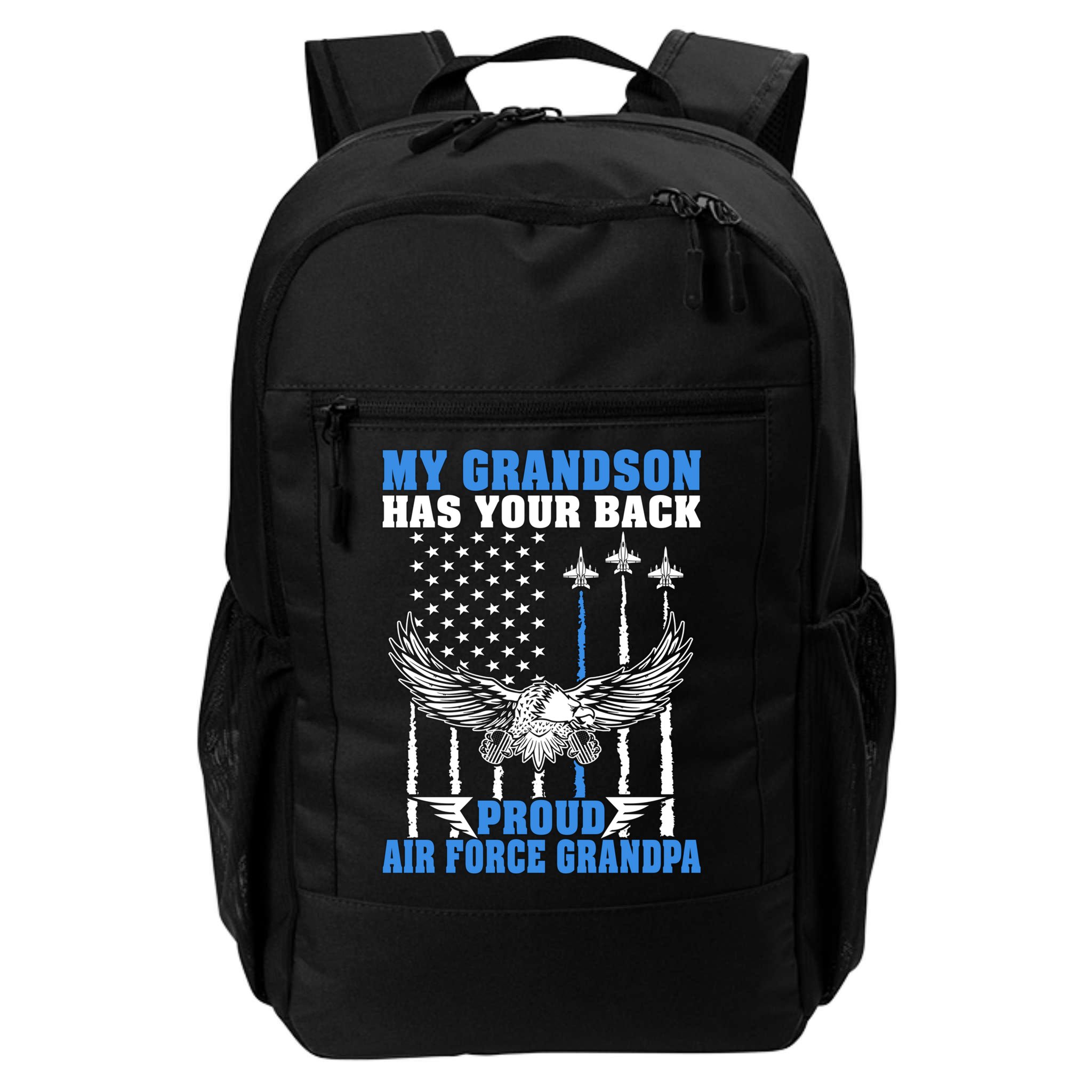 My Grandson Has Your Back Proud Air Force Grandpa Military Gift Backpack