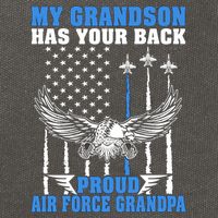 My Grandson Has Your Back Proud Air Force Grandpa Military Gift Cotton Canvas Backpack