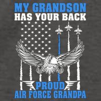 My Grandson Has Your Back Proud Air Force Grandpa Military Gift Vector Backpack