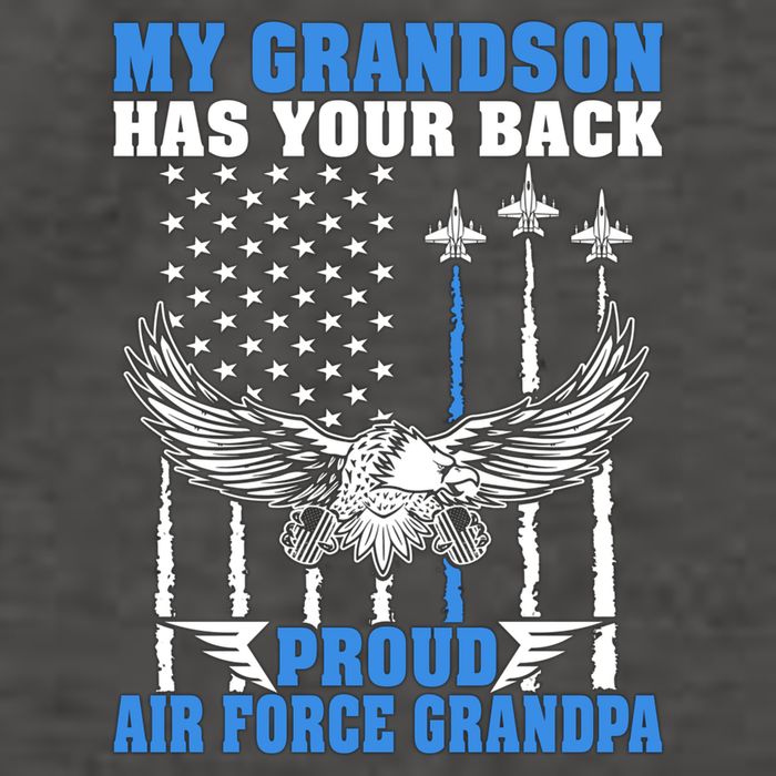 My Grandson Has Your Back Proud Air Force Grandpa Military Gift Vector Backpack
