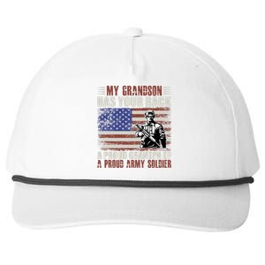 My Grandson Has Your Back, Proud Grandpa Of A Army Soldier Snapback Five-Panel Rope Hat