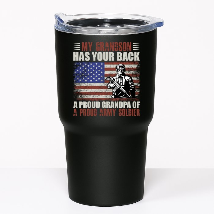 My Grandson Has Your Back, Proud Grandpa Of A Army Soldier Tumbler