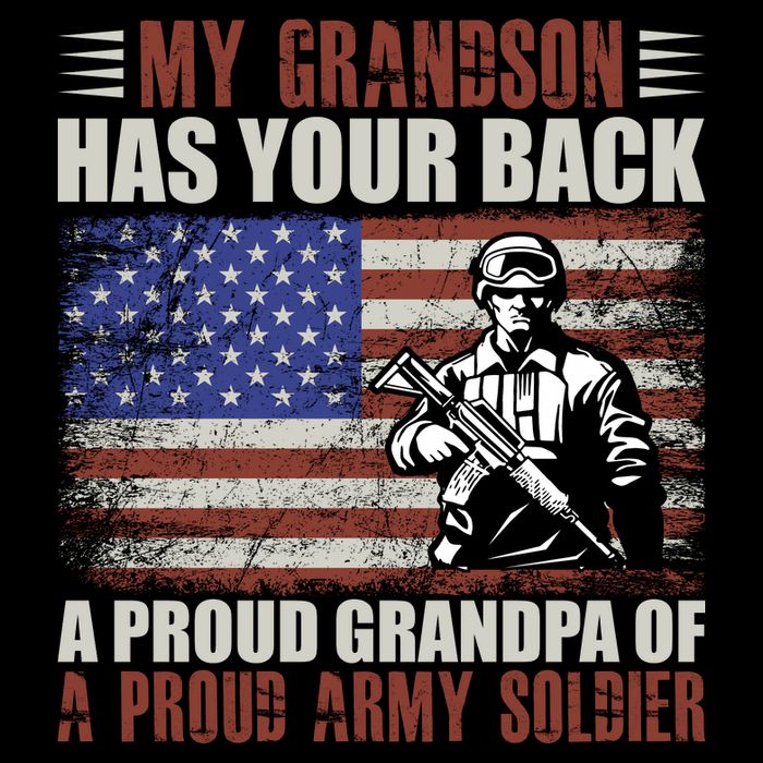 My Grandson Has Your Back, Proud Grandpa Of A Army Soldier Wool Snapback Cap
