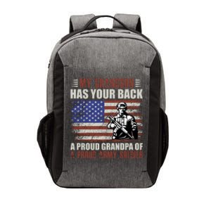 My Grandson Has Your Back, Proud Grandpa Of A Army Soldier Vector Backpack