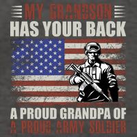 My Grandson Has Your Back, Proud Grandpa Of A Army Soldier Vector Backpack