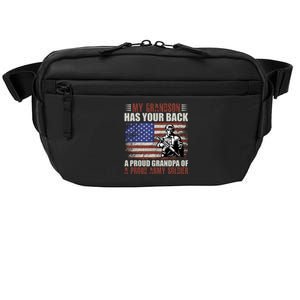 My Grandson Has Your Back, Proud Grandpa Of A Army Soldier Crossbody Pack