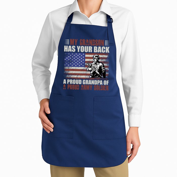 My Grandson Has Your Back, Proud Grandpa Of A Army Soldier Apron