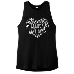 My Grand Have Paws Dog Grandparents Gift Ladies PosiCharge Tri-Blend Wicking Tank