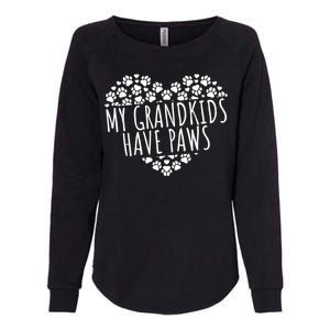 My Grand Have Paws Dog Grandparents Gift Womens California Wash Sweatshirt