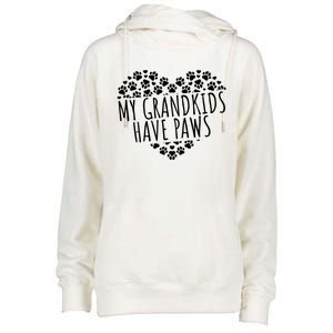 My Grand Have Paws Dog Grandparents Gift Womens Funnel Neck Pullover Hood