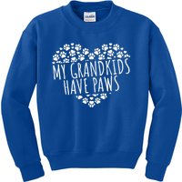 My Grand Have Paws Dog Grandparents Gift Kids Sweatshirt