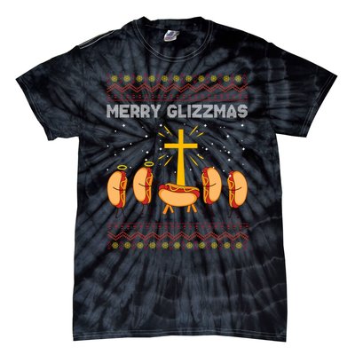 Merry Glizzmas Hot Ugly Christmas Tie-Dye T-Shirt