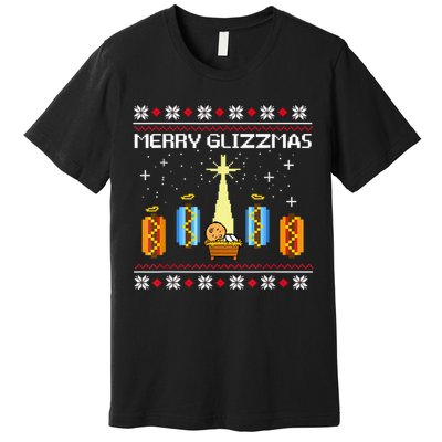 Merry Glizzmas Hot Ugly Christmas Premium T-Shirt