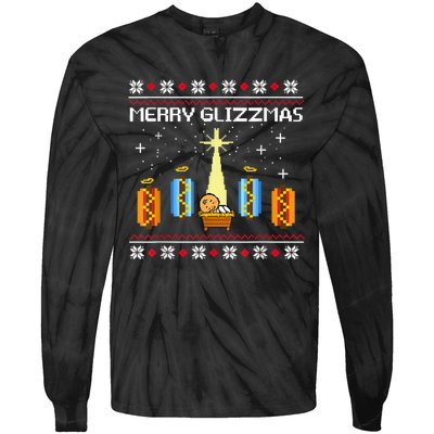 Merry Glizzmas Hot Ugly Christmas Tie-Dye Long Sleeve Shirt