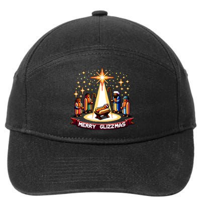 Merry Glizzmas Hot Ugly Christmas 7-Panel Snapback Hat