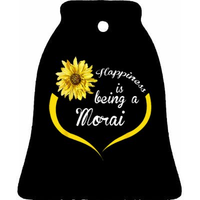 Morai Gift Happiness Is Being A Morai Ceramic Bell Ornament