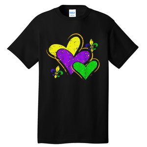 Mardi Gras Hearts Cute Outfit Tall T-Shirt