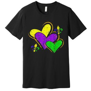 Mardi Gras Hearts Cute Outfit Premium T-Shirt