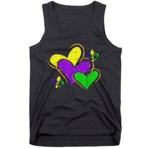 Mardi Gras Hearts Cute Outfit Tank Top