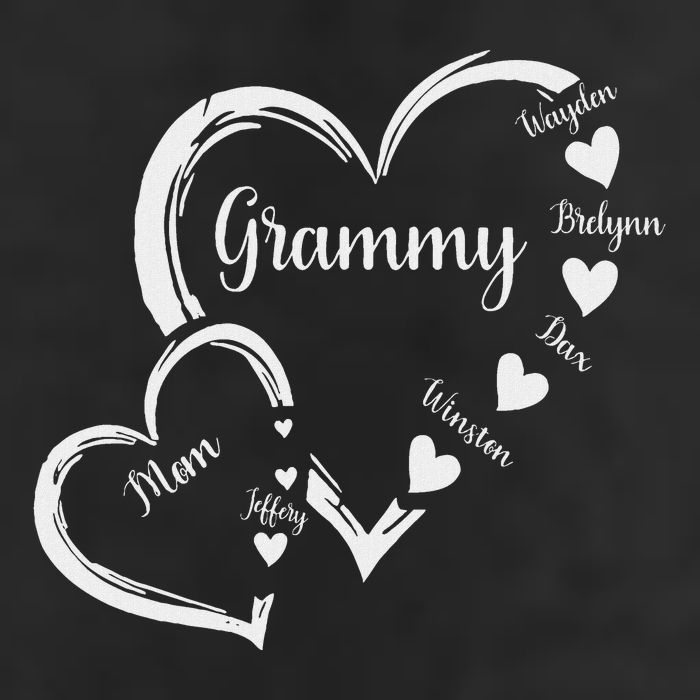 Mom Grammy Heart MotherS Day Grandma 7 Panel Mesh Trucker Snapback Hat