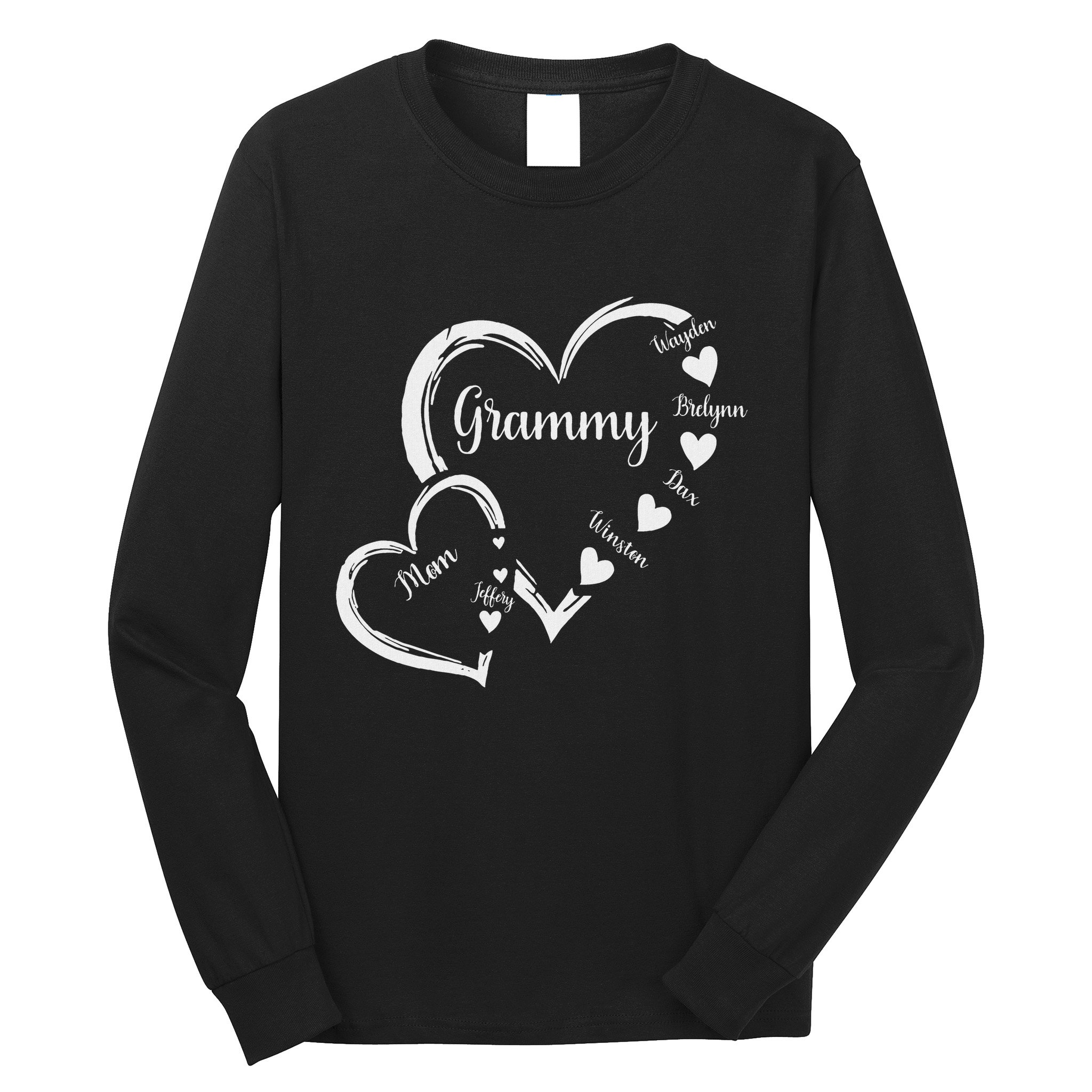 Mom Grammy Heart MotherS Day Grandma Long Sleeve Shirt