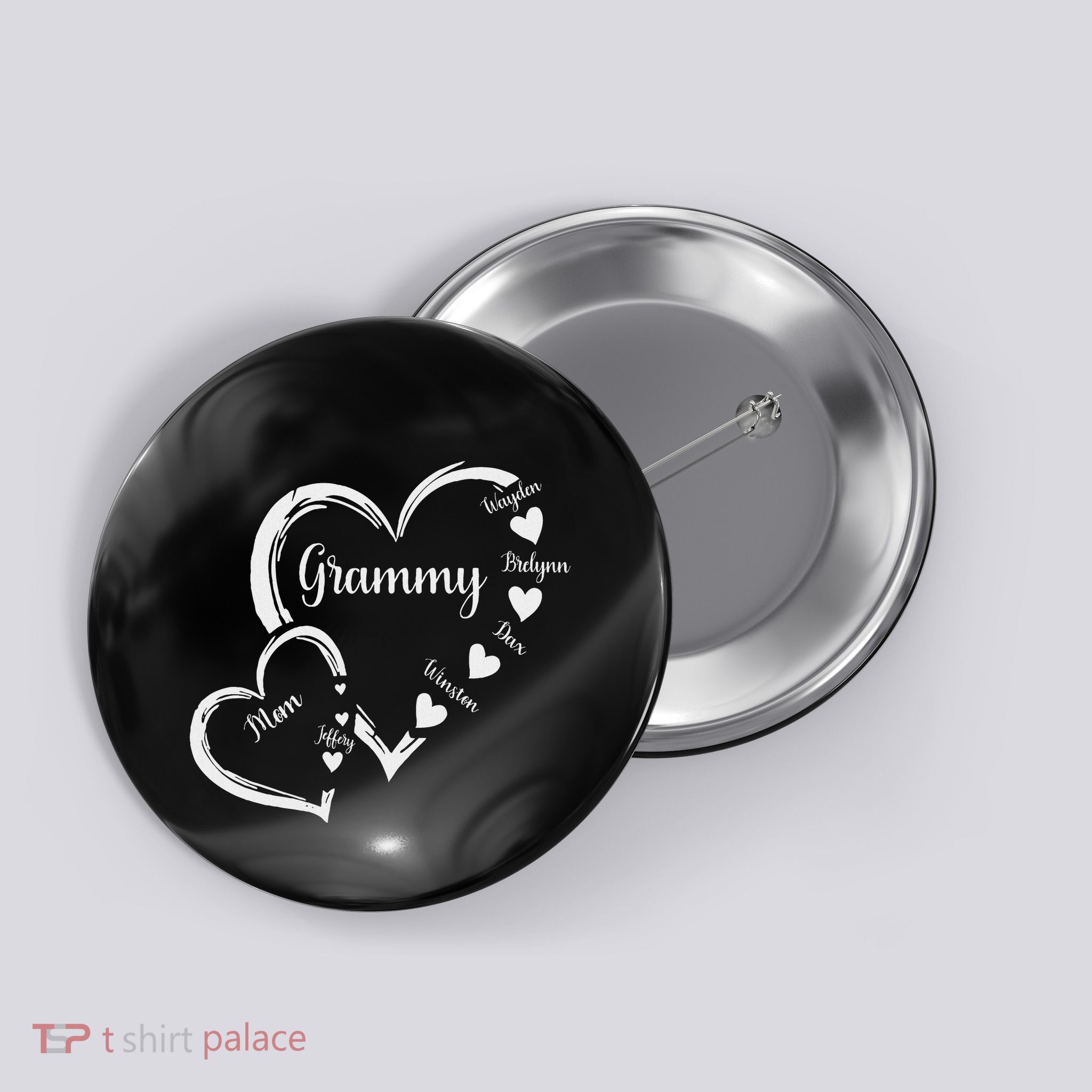 Mom Grammy Heart MotherS Day Grandma Button
