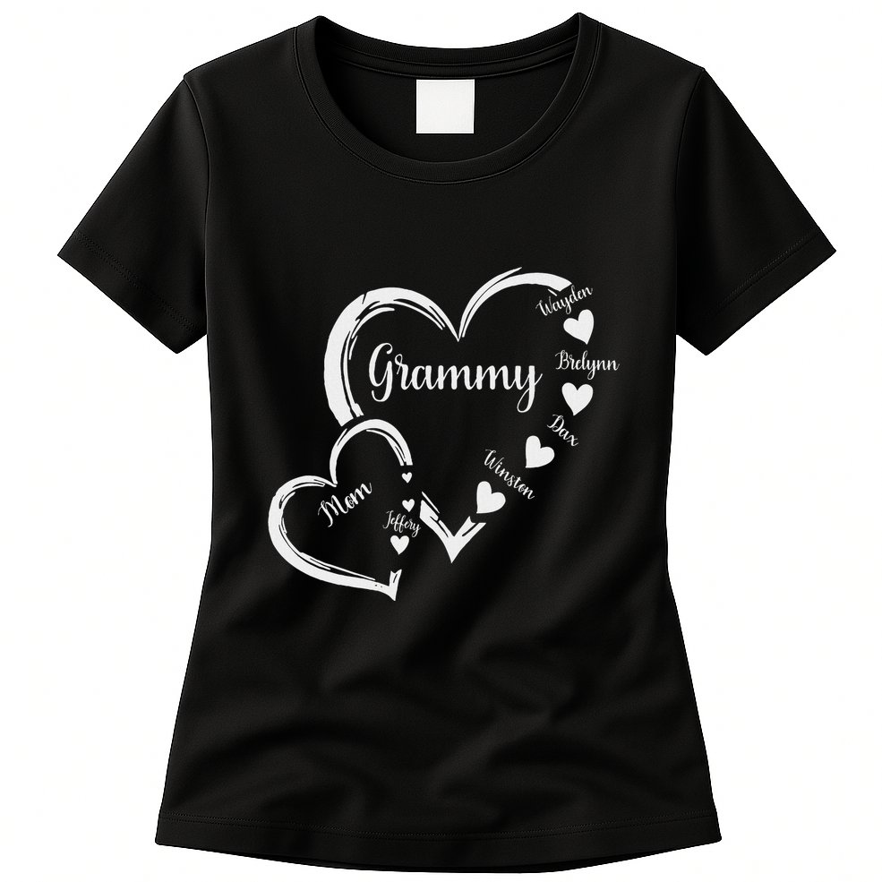 Mom Grammy Heart MotherS Day Grandma Womens T-Shirt