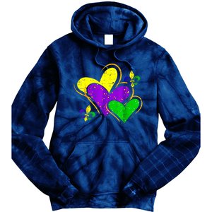 Mardi Gras Hearts Cute Outfit Tie Dye Hoodie