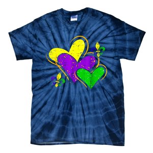 Mardi Gras Hearts Cute Outfit Tie-Dye T-Shirt