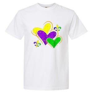 Mardi Gras Hearts Cute Outfit Garment-Dyed Heavyweight T-Shirt