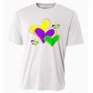 Mardi Gras Hearts Cute Outfit Cooling Performance Crew T-Shirt