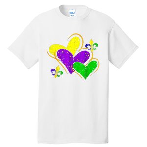 Mardi Gras Hearts Cute Outfit Tall T-Shirt