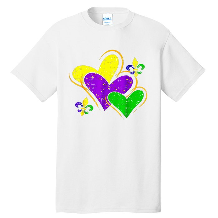 Mardi Gras Hearts Cute Outfit Tall T-Shirt