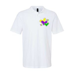 Mardi Gras Hearts Cute Outfit Softstyle Adult Sport Polo