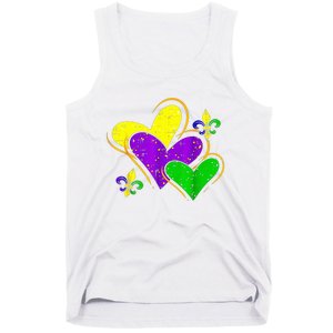 Mardi Gras Hearts Cute Outfit Tank Top