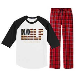 Milf Gift I Love Freedom Gift Usa Gift Raglan Sleeve Pajama Set