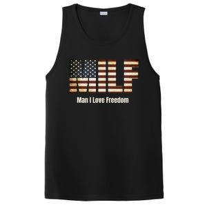 Milf Gift I Love Freedom Gift Usa Gift PosiCharge Competitor Tank